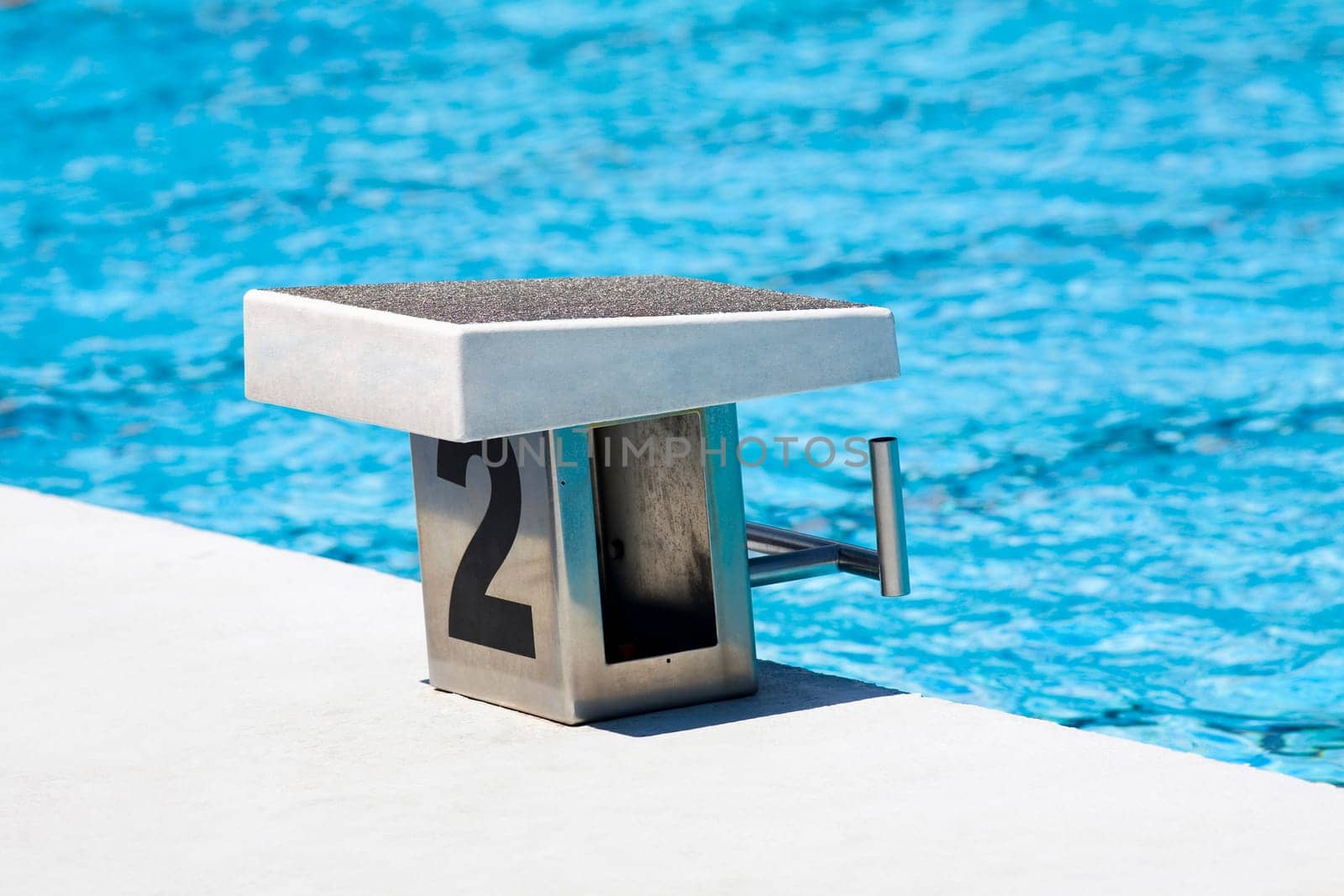 Diving platform at a swimming pool