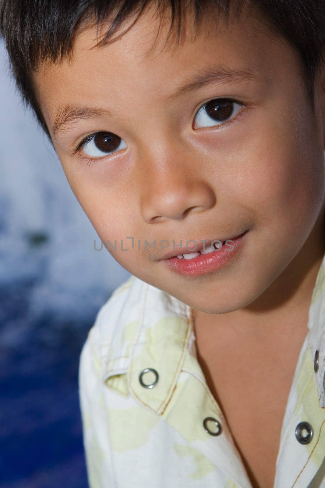 Portrait of a boy grinning