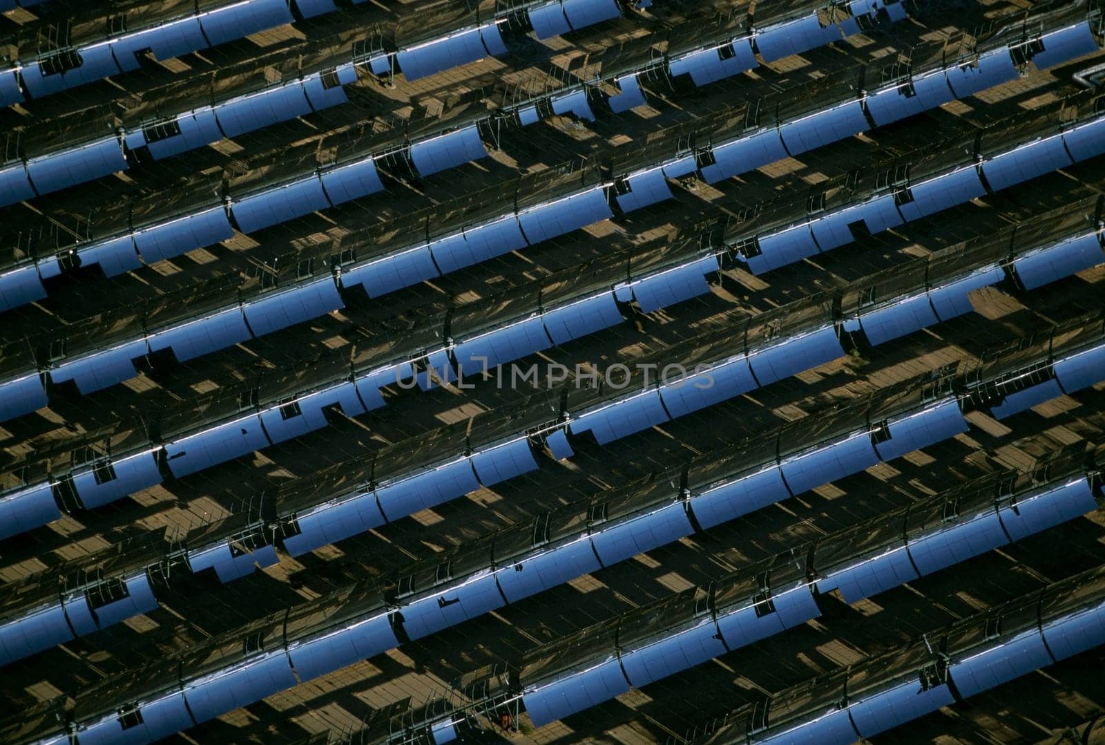 Solar power via parabolic trough mirrors, Daggett, California