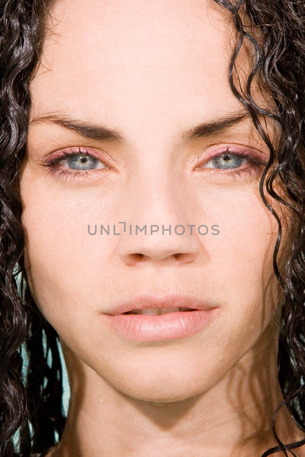 Portrait of a young woman looking serious
