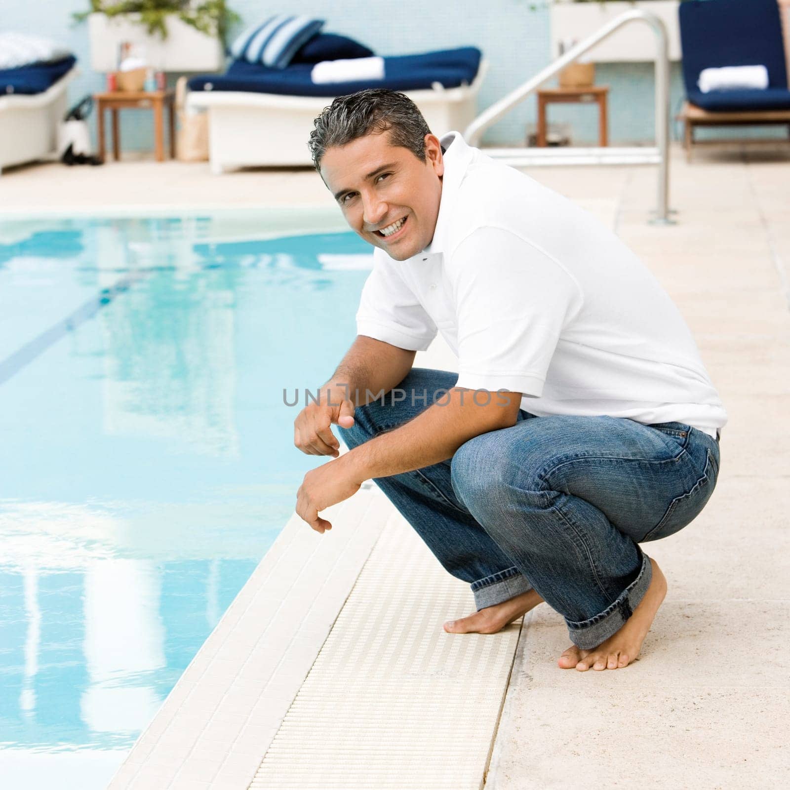 Portrait of a mid adult man smiling