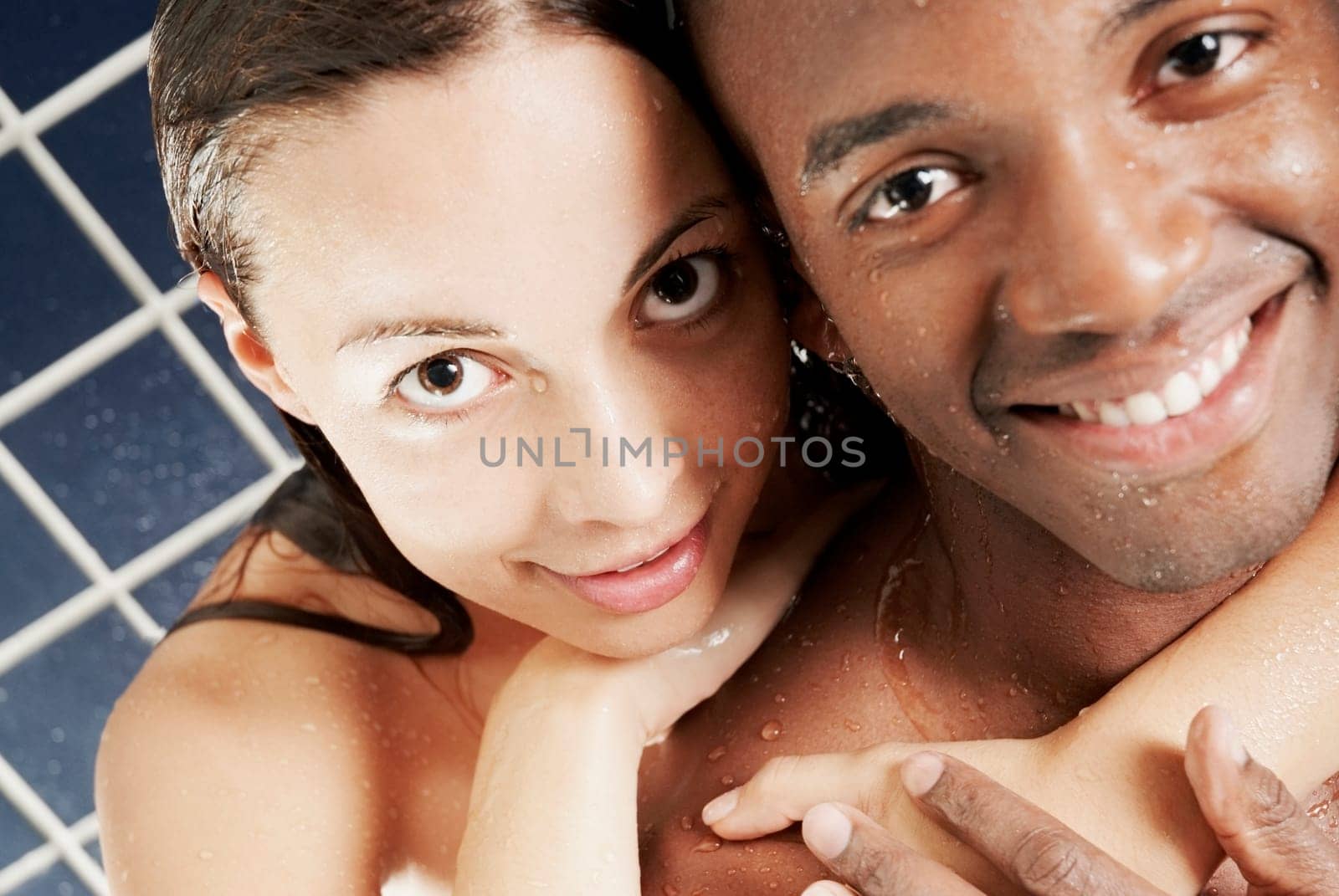 Portrait of a young couple smiling