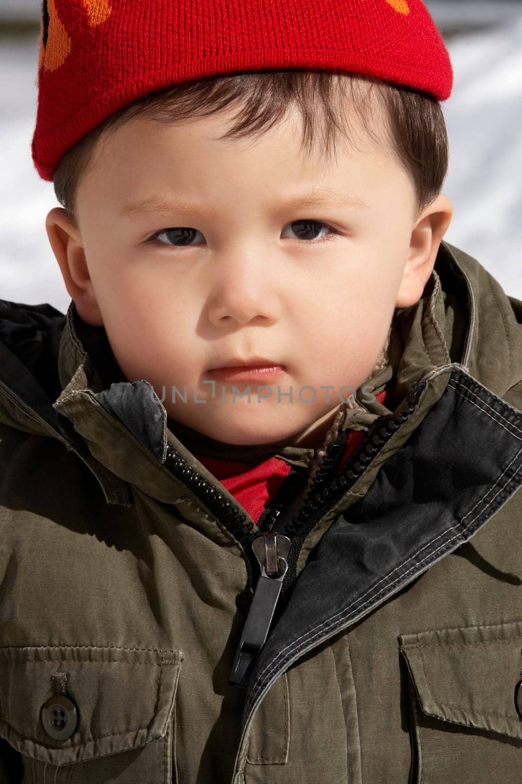 Portrait of a boy staring