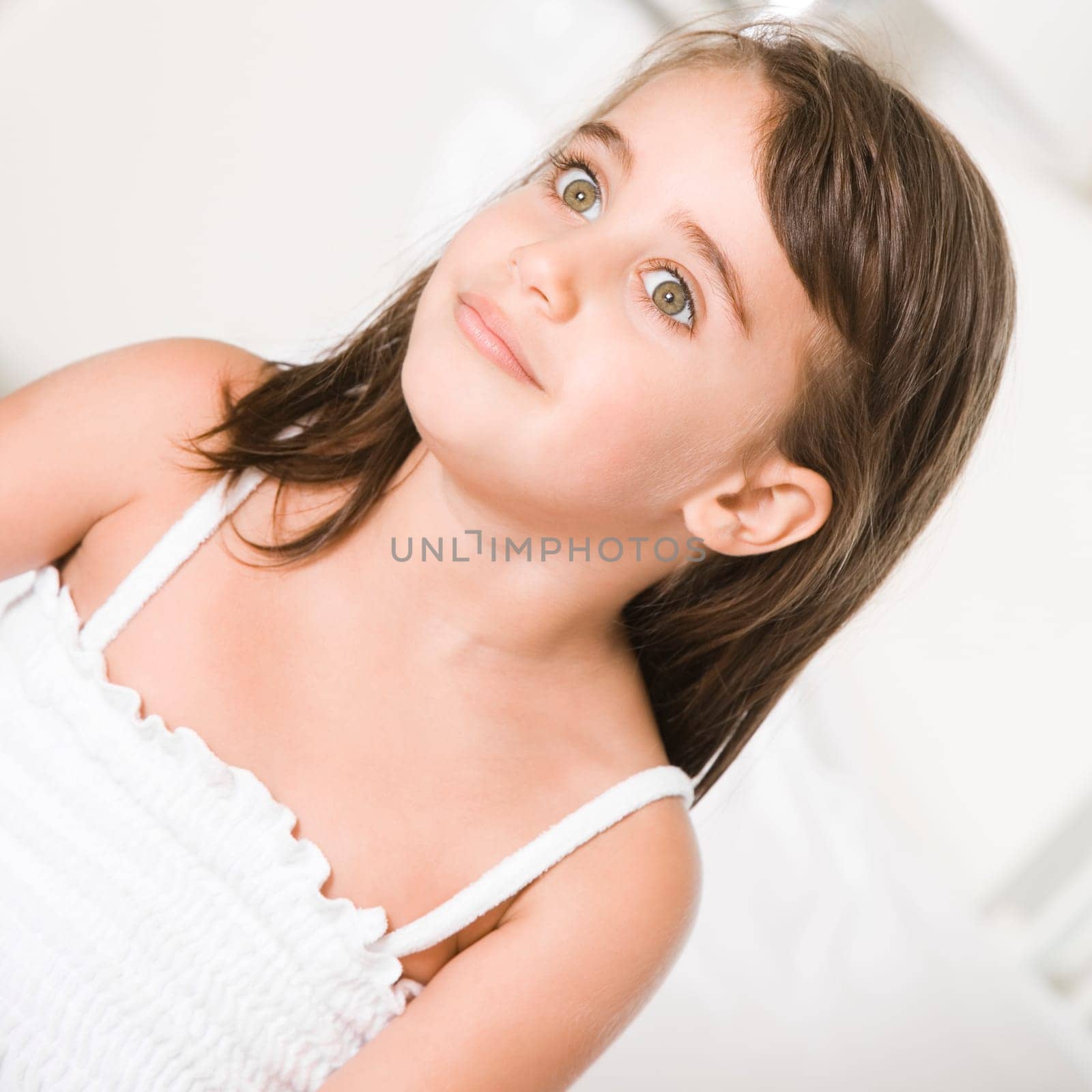 Close-up of a young girl smiling
