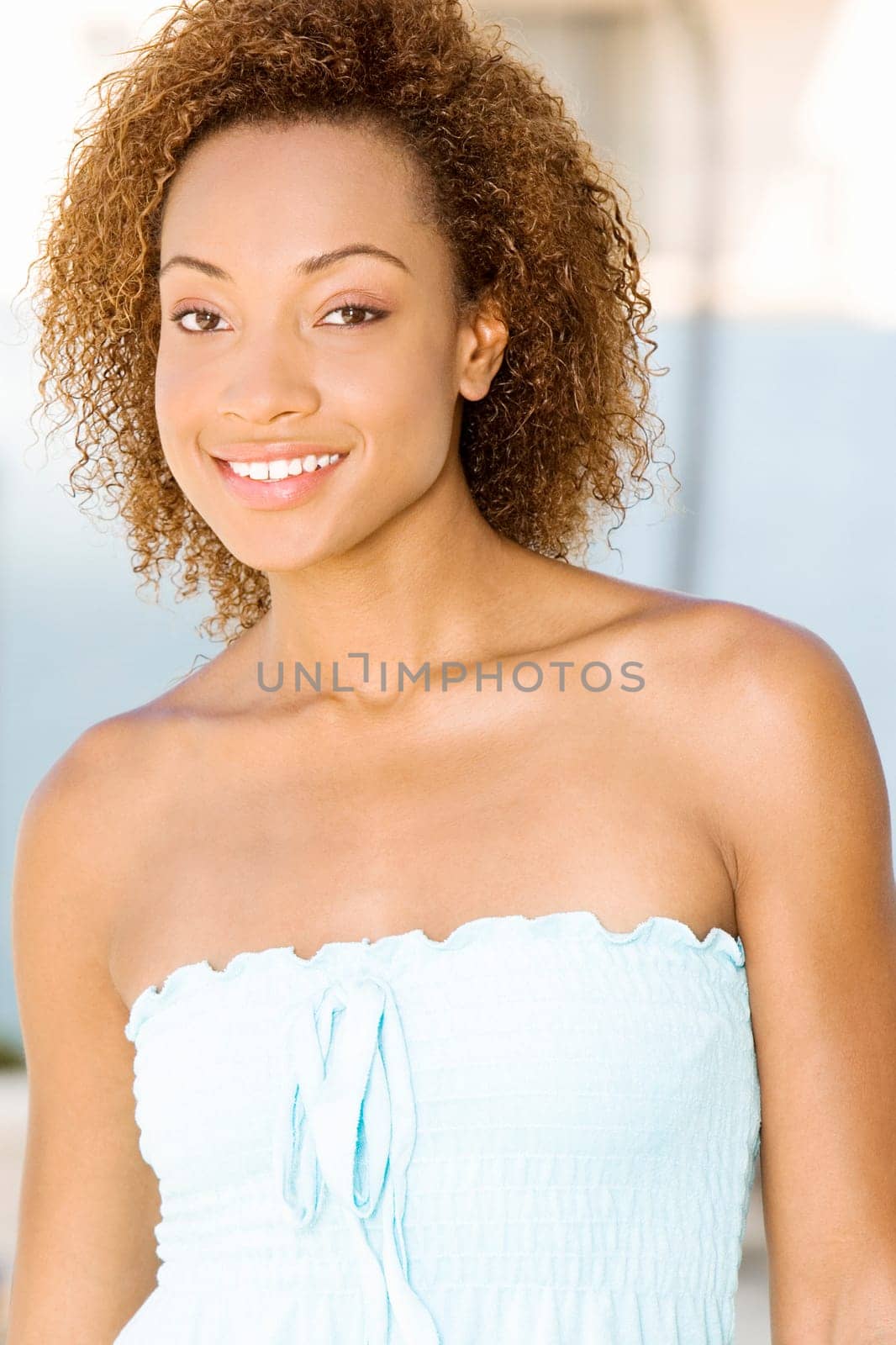 Portrait of a young woman smiling