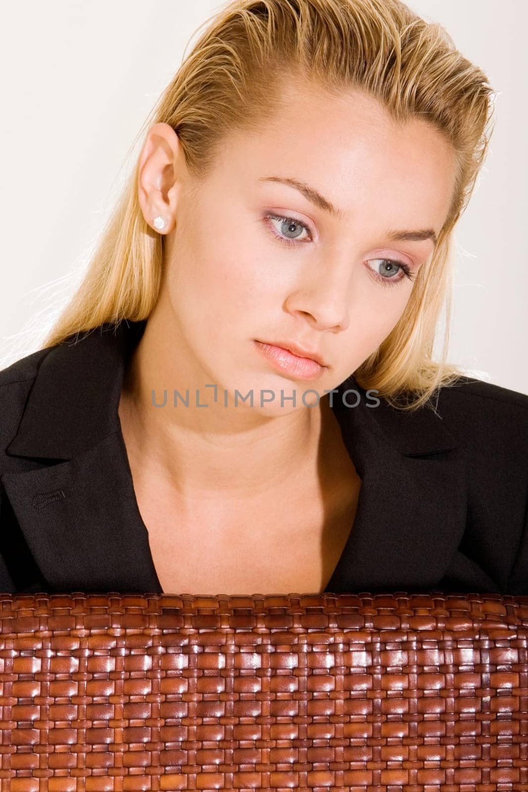 Close-up of a young woman thinking