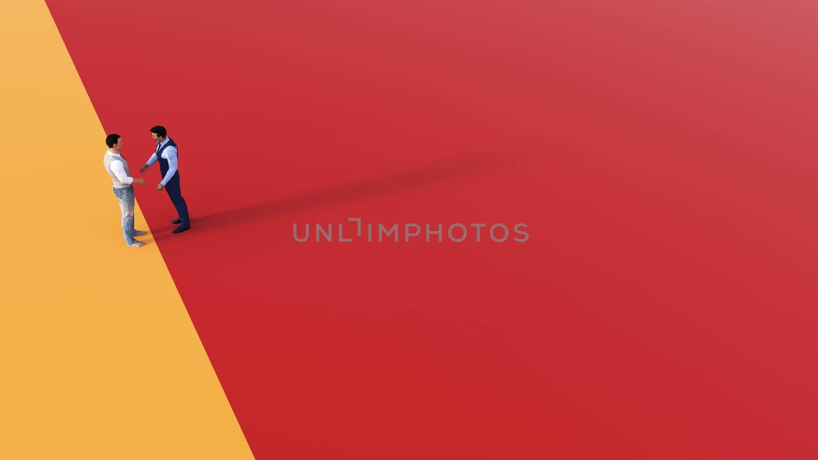 Corporate Background with Two Business People Shaking Hands Concept