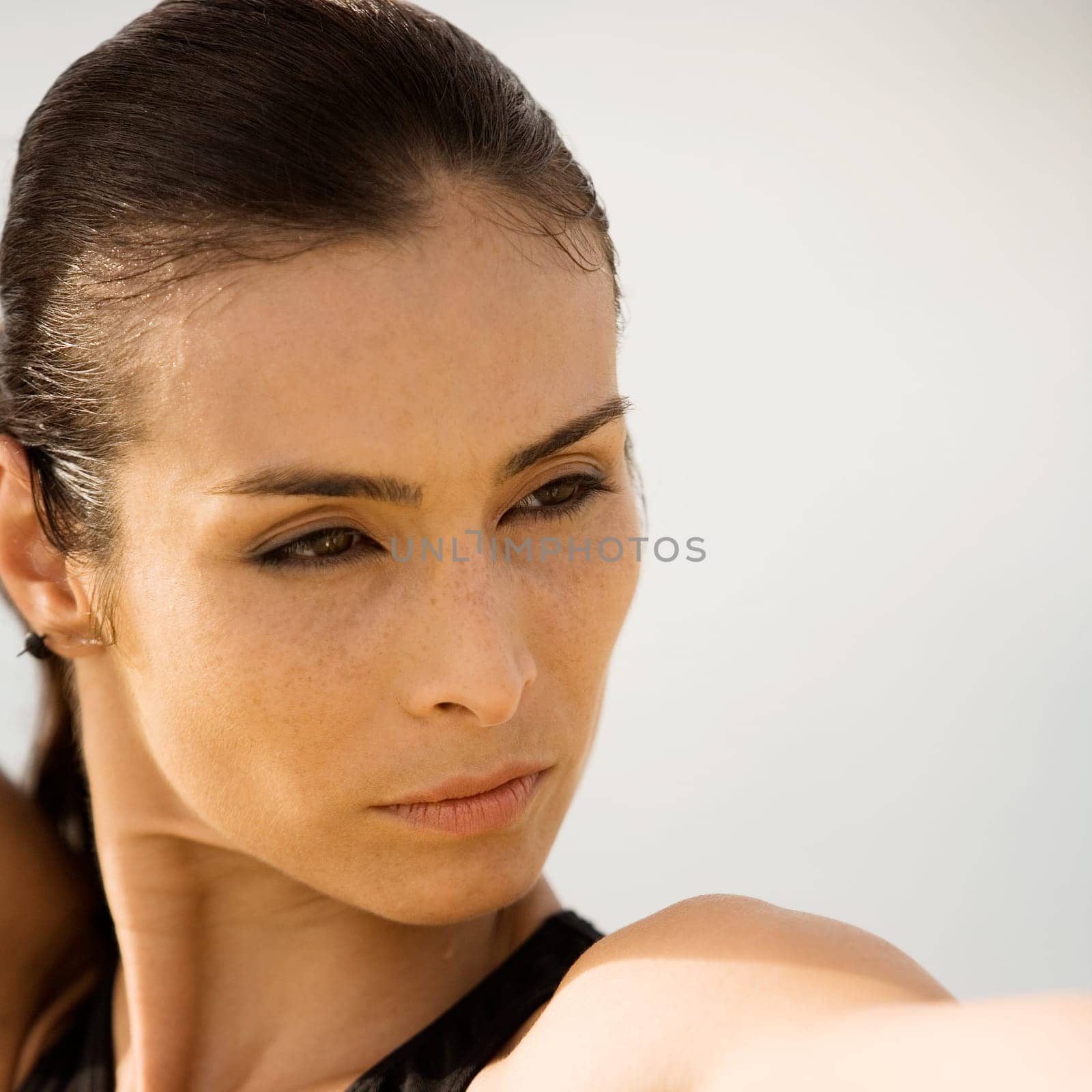 Close-up of a young woman looking away