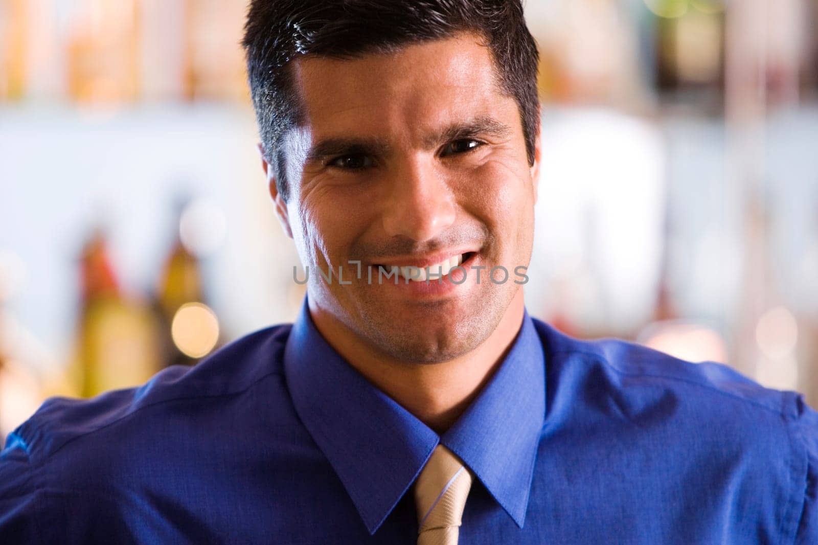 Close-up of a mid adult man smiling