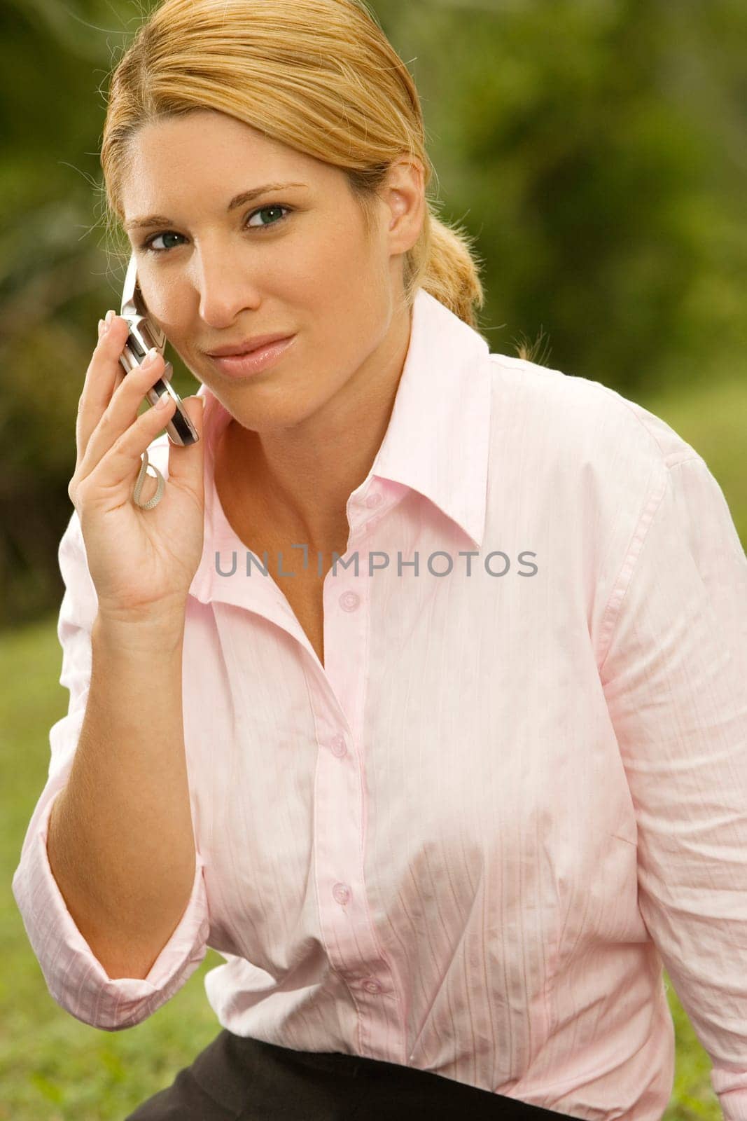Portrait of a businesswoman talking on a mobile phone