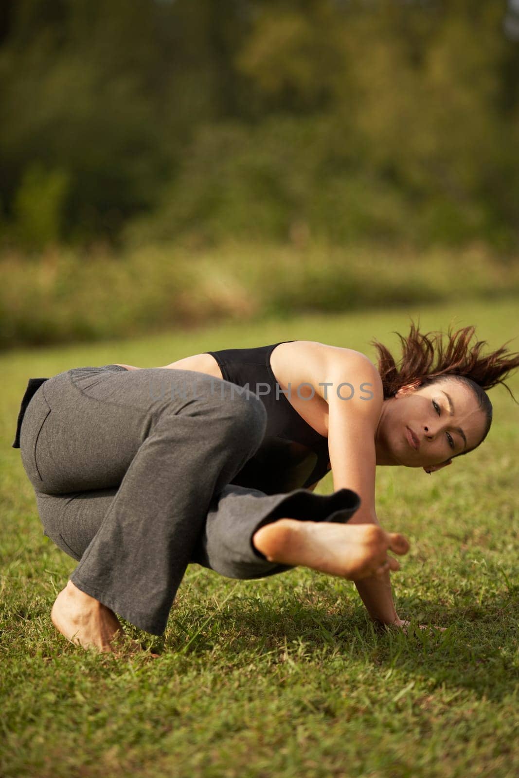 Portrait of a mid adult woman practicing martial arts