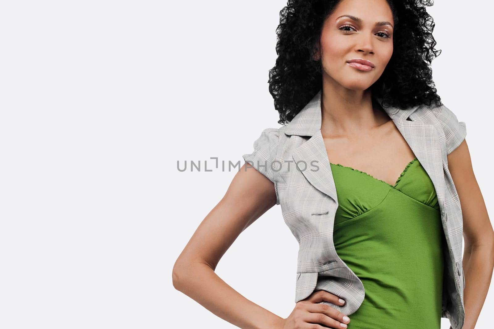 Portrait of a young woman posing