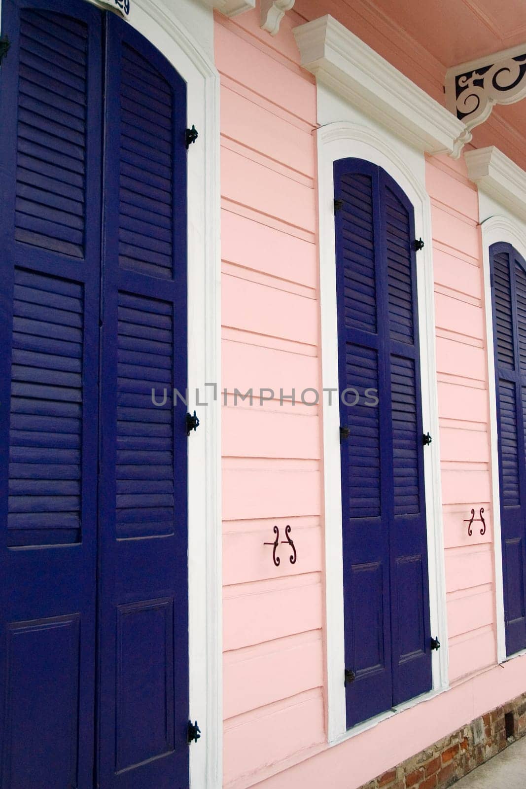 Close-up of closed doors of a building, New Orleans, Louisiana, USA