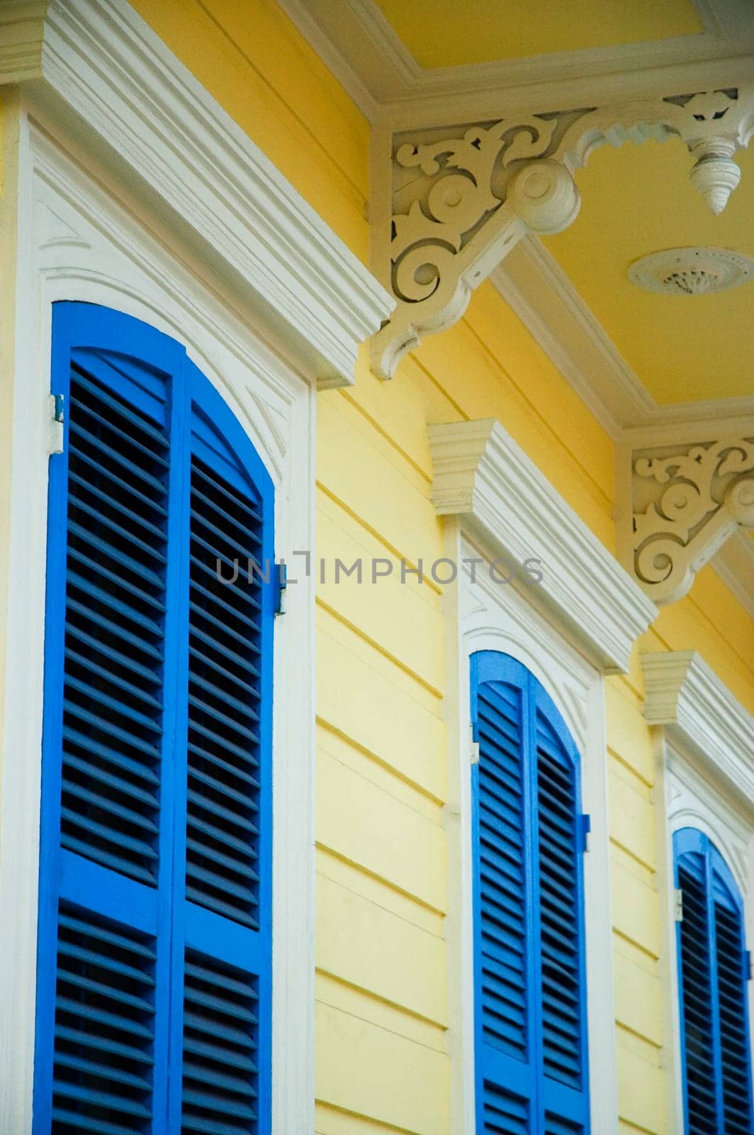 Low angle view of closed doors of a building, New Orleans, Louisiana, USA