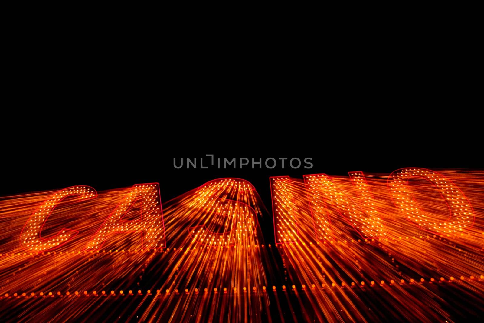 High angle view of a neon sign board, Las Vegas, Nevada, USA