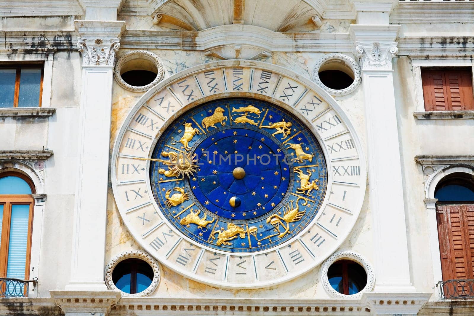 Low angle view of an astrological clock, St  MarkŽs Square, Venice, Italy