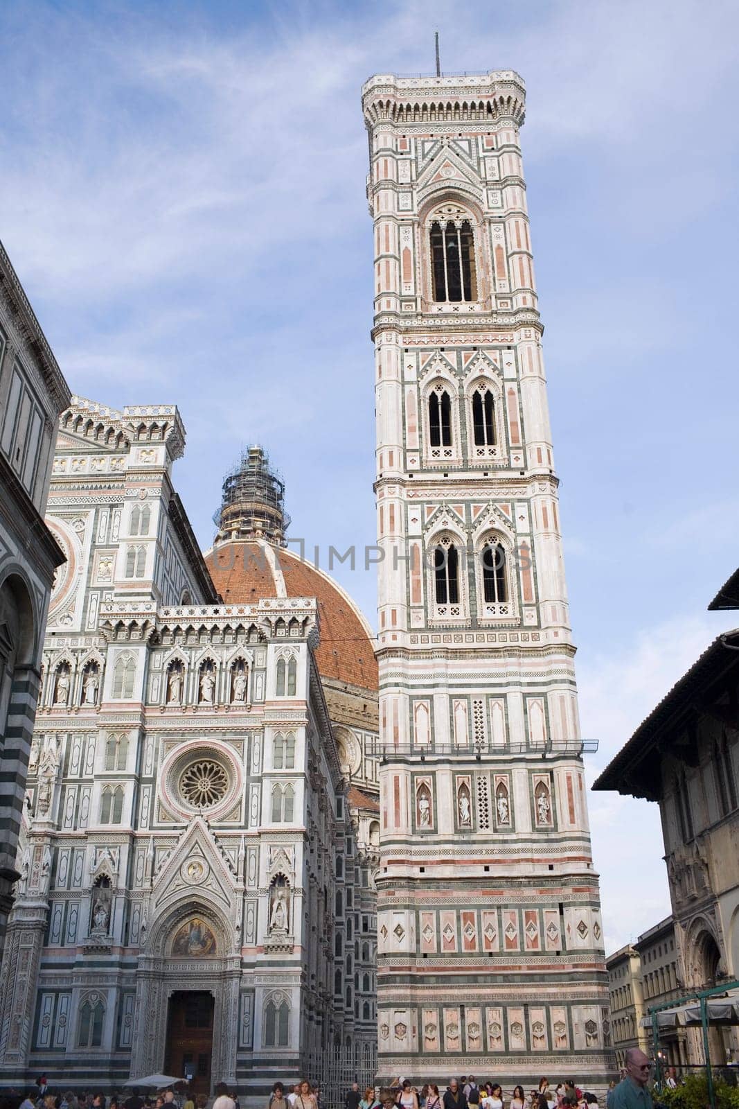Low angle view of a bell tower, Duomo Santa Maria del Fiore, Florence, Italy