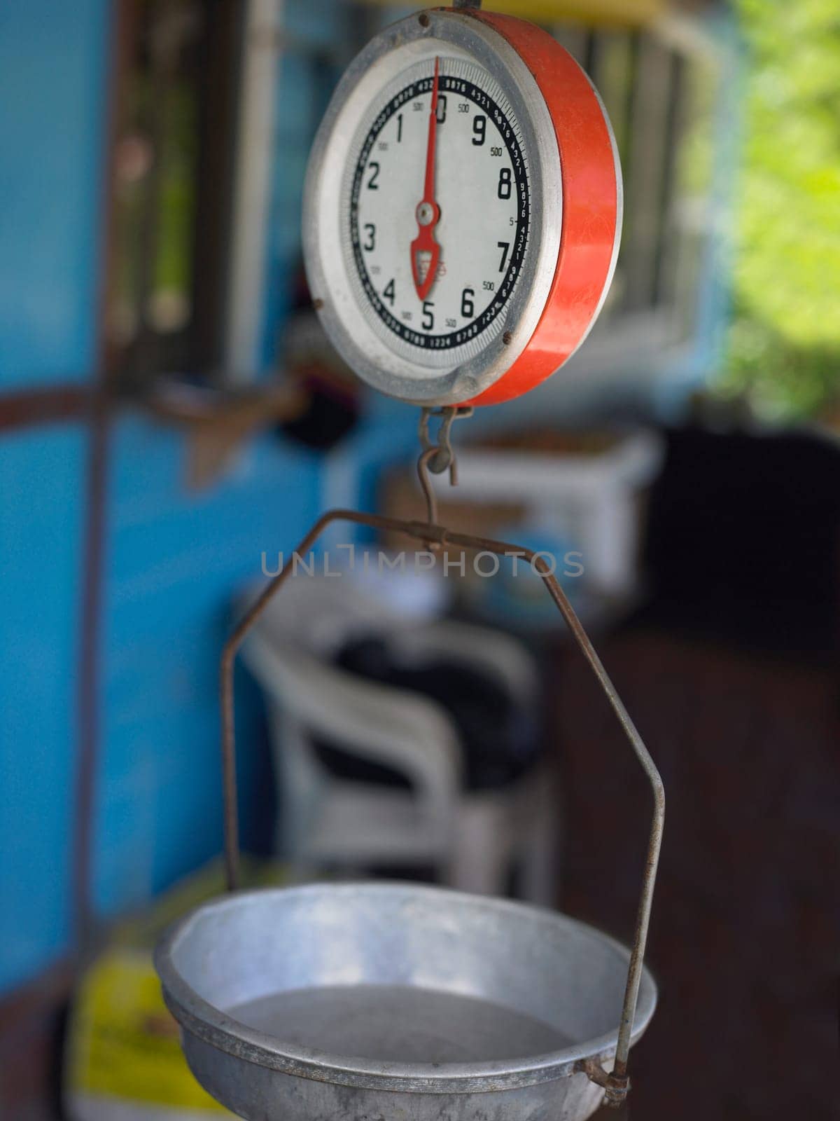 Close-up of a weighing scale in a store, Providencia, Providencia y Santa Catalina, San Andres y Providencia Department, Colombia