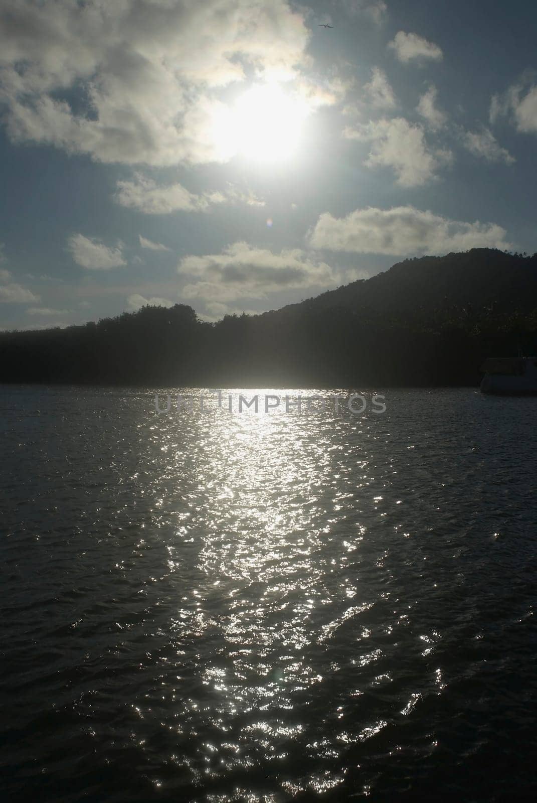 Silhouette of mountains at dusk, Providencia, Providencia y Santa Catalina, San Andres y Providencia Department, Colombia