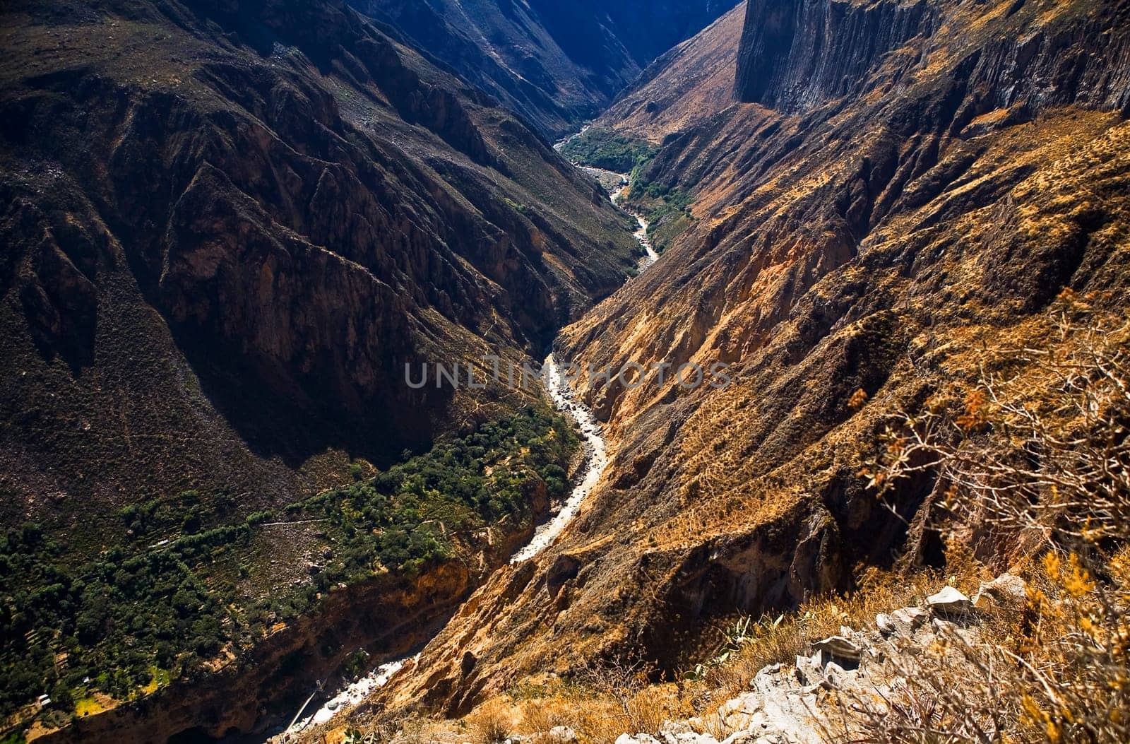 High angle view of a canyon, Colca Canyon, Peru