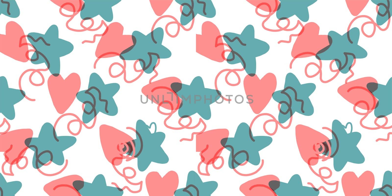 Modern style valentine's day pattern