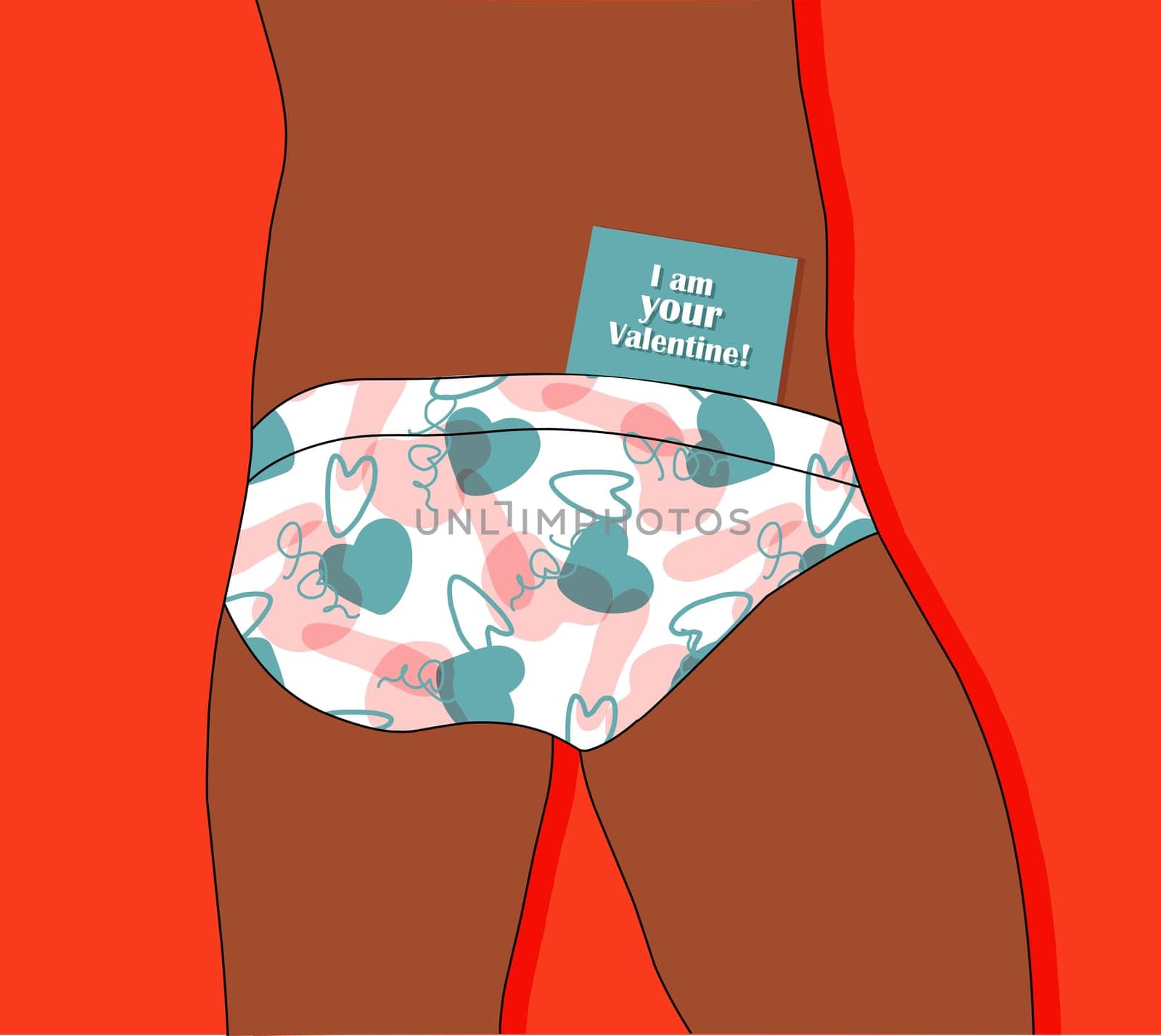 Valentine s day. Sexy man. Men s underwear. Torso.