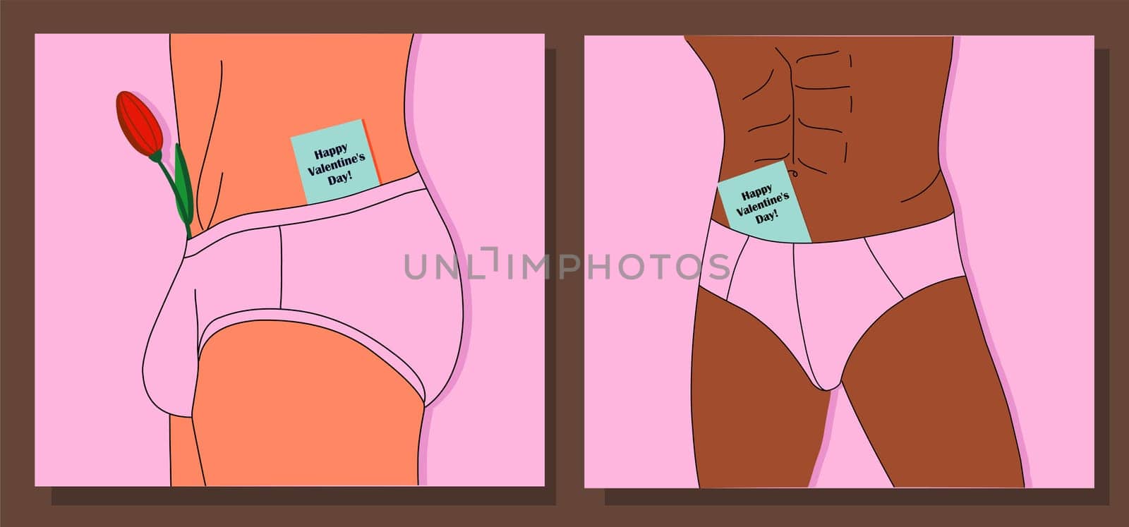 Valentine s day. Sexy man. Men s underwear. Torso.