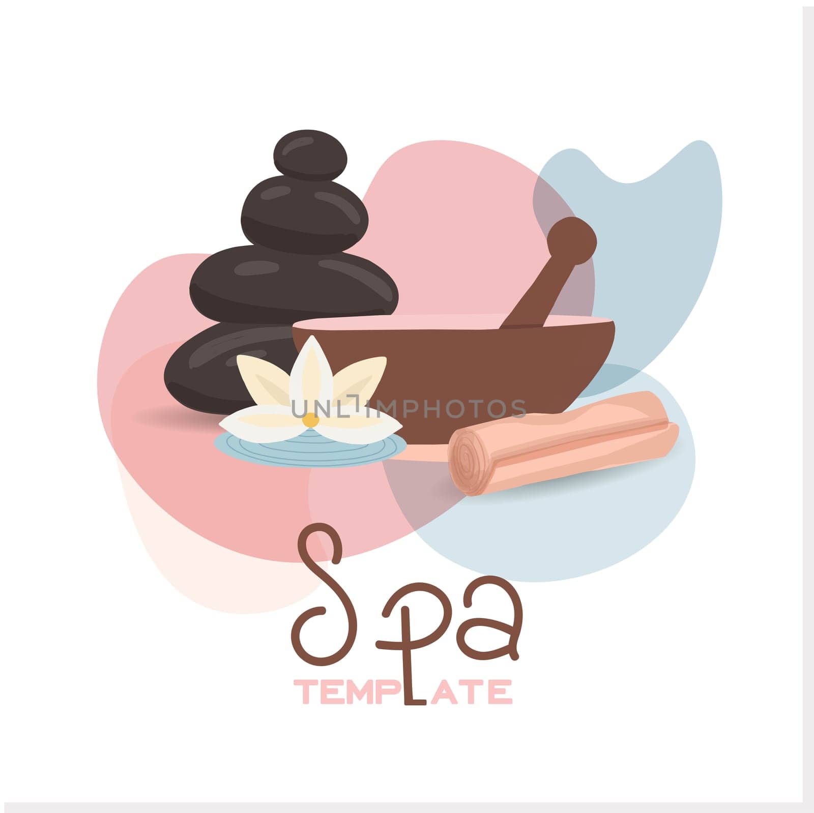 Spa and relaxation. Cosmetics. Personal care. Beautiful spa, great design for any purposes.