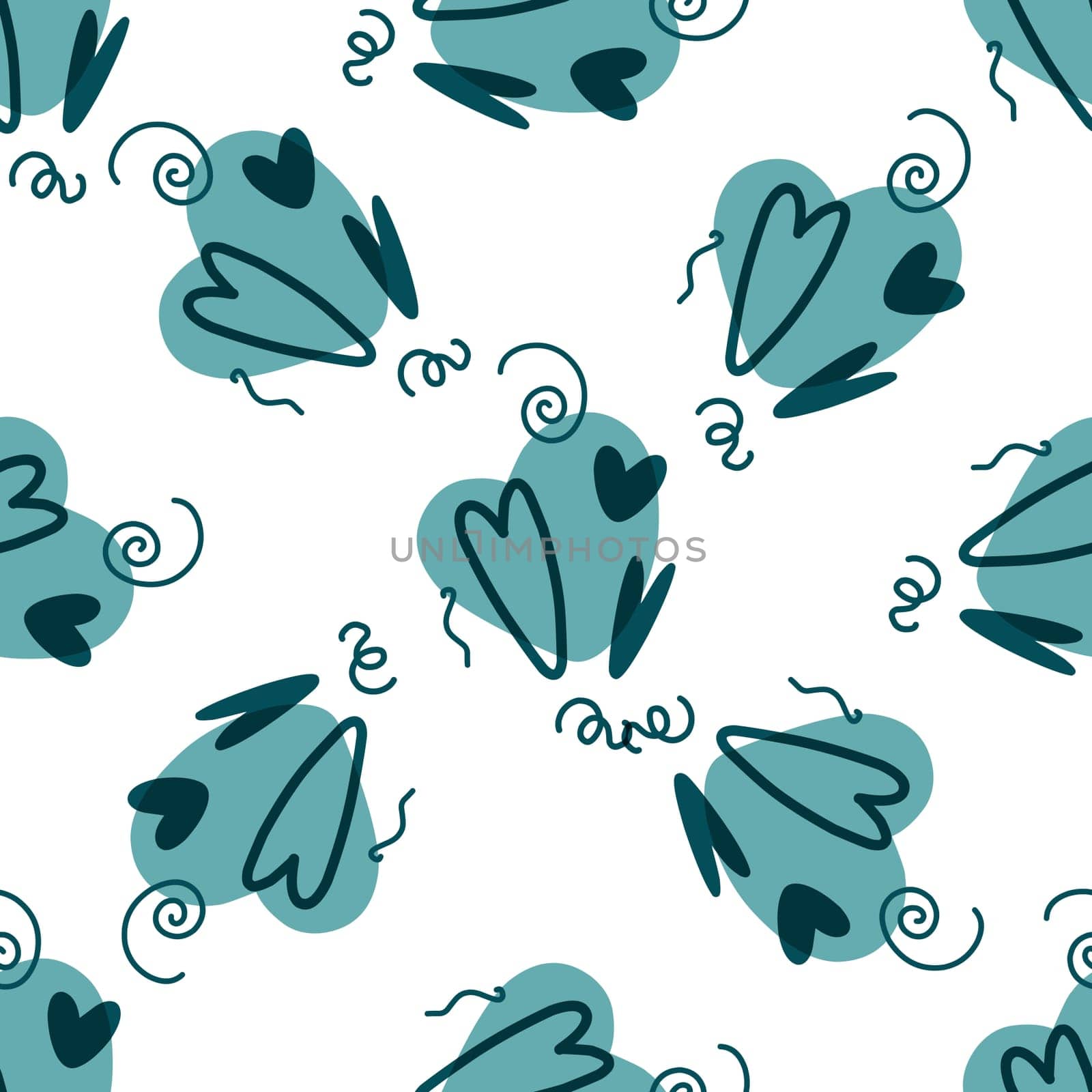 Seamless pattern with hearts. Background for Valentine's Day. Romantic seamless pattern. Falling in love and romance. Bright colors. Positive mood.