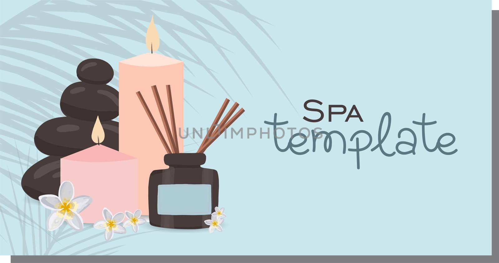 A set of cards with abstract leaves. Design template for the hotel, beauty salon, spa, restaurant, club. Vector illustration.