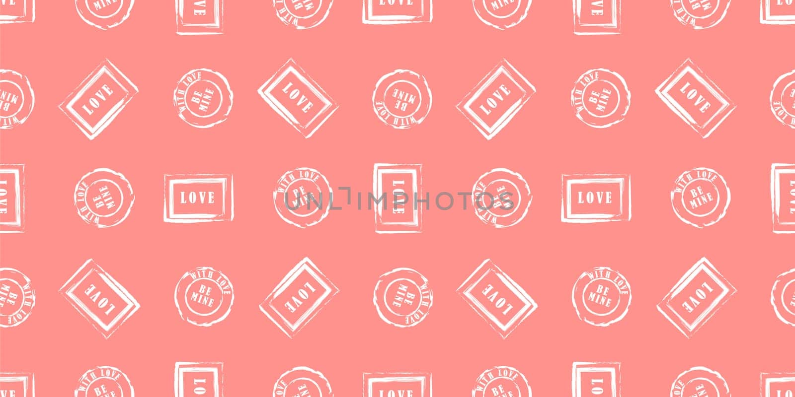 Valentine, seamless vector design. Beautiful abstract invitation card. Valentine's day gorgeous wallpaper design. Stamp with love text.