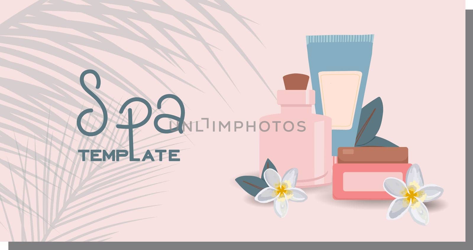 A set of cards with abstract leaves. Design template for the hotel, beauty salon, spa, restaurant, club. Vector illustration.