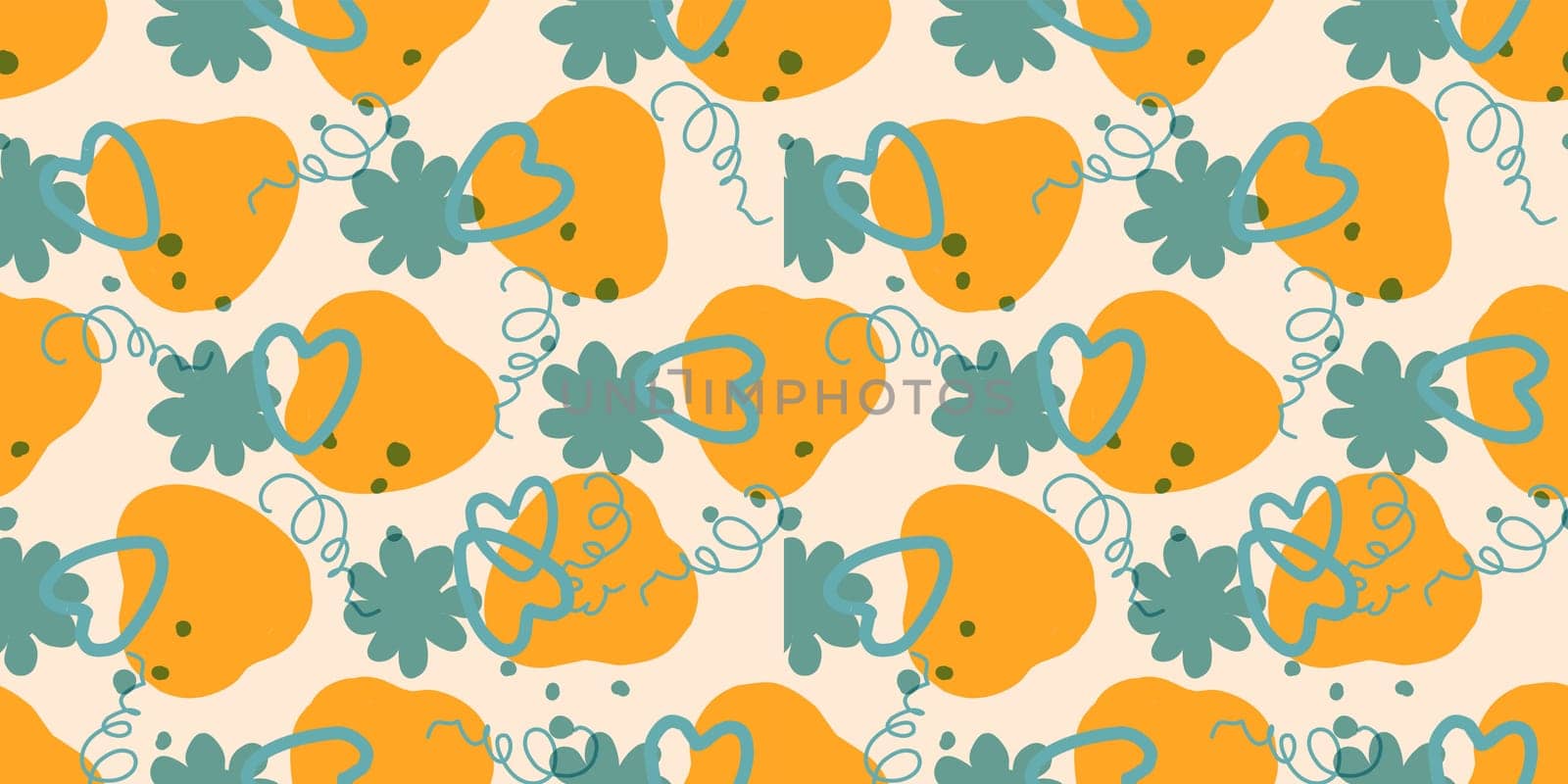 Seamless pattern with hearts. Background for Valentine's Day. Romantic seamless pattern. Falling in love and romance. Bright colors. Positive mood.