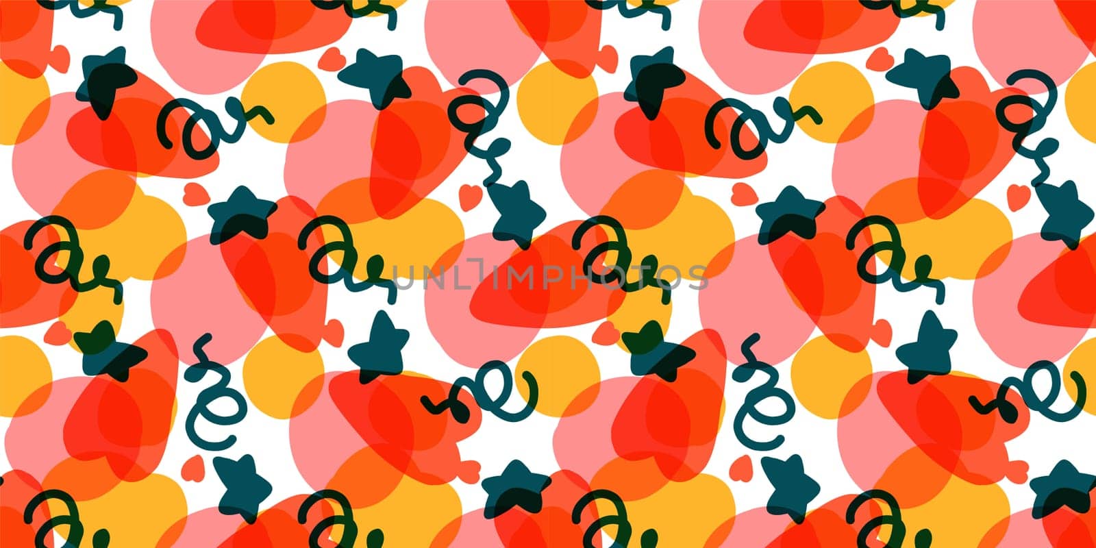 Seamless pattern with hearts. Background for Valentine's Day. Romantic seamless pattern. Falling in love and romance. Bright colors. Positive mood.