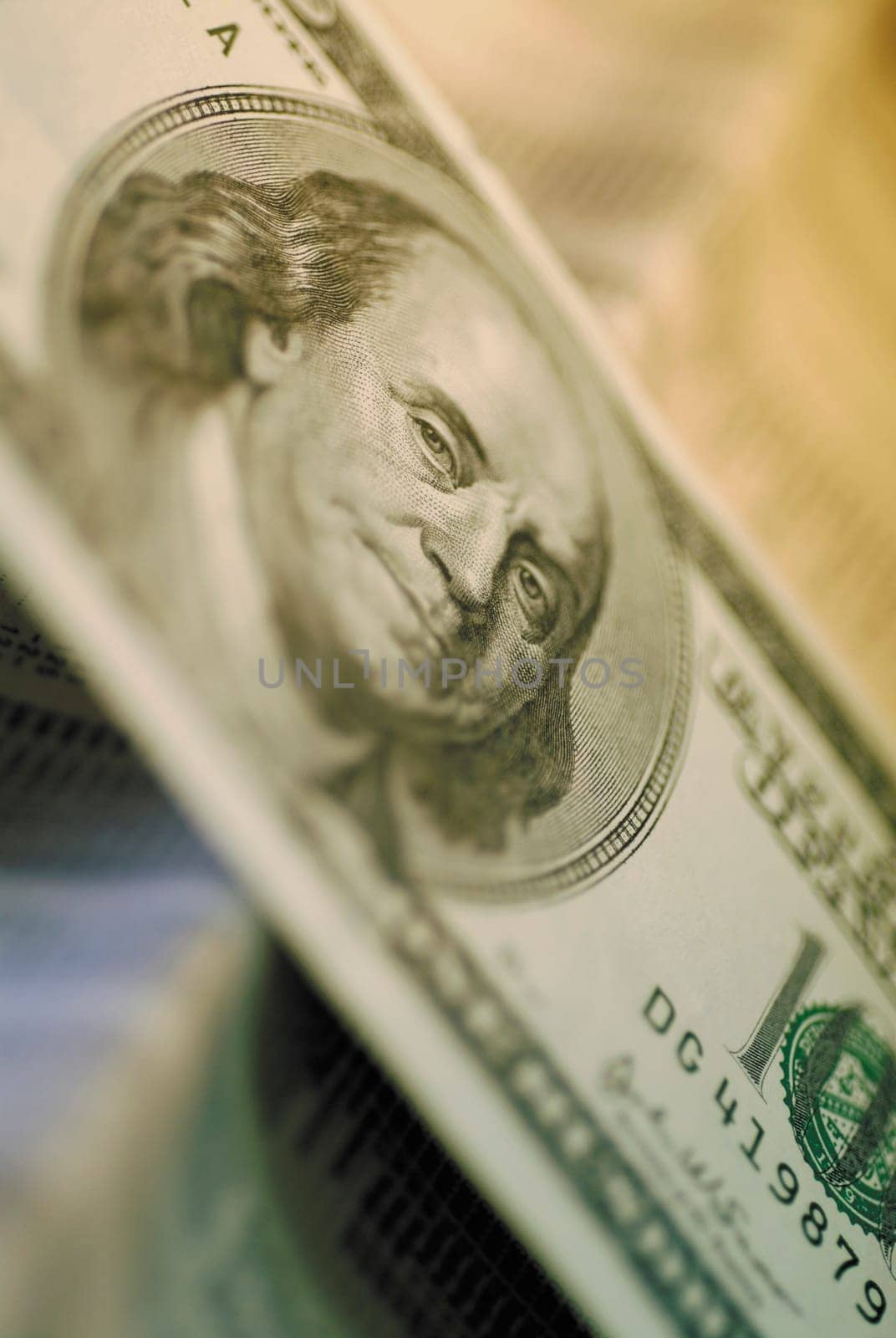 Close_up of a dollar bill