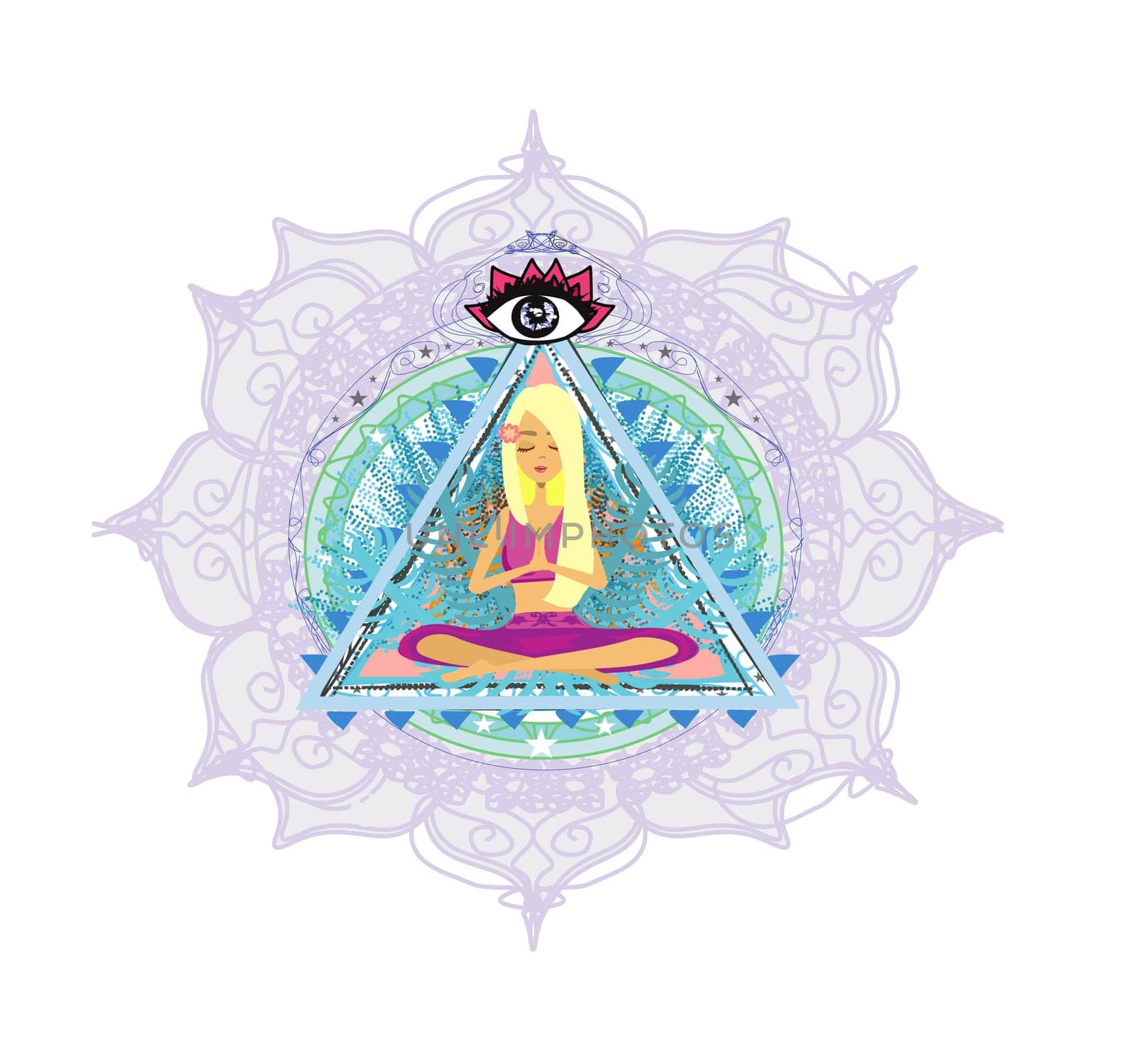 Woman with third eye, psychic supernatural senses