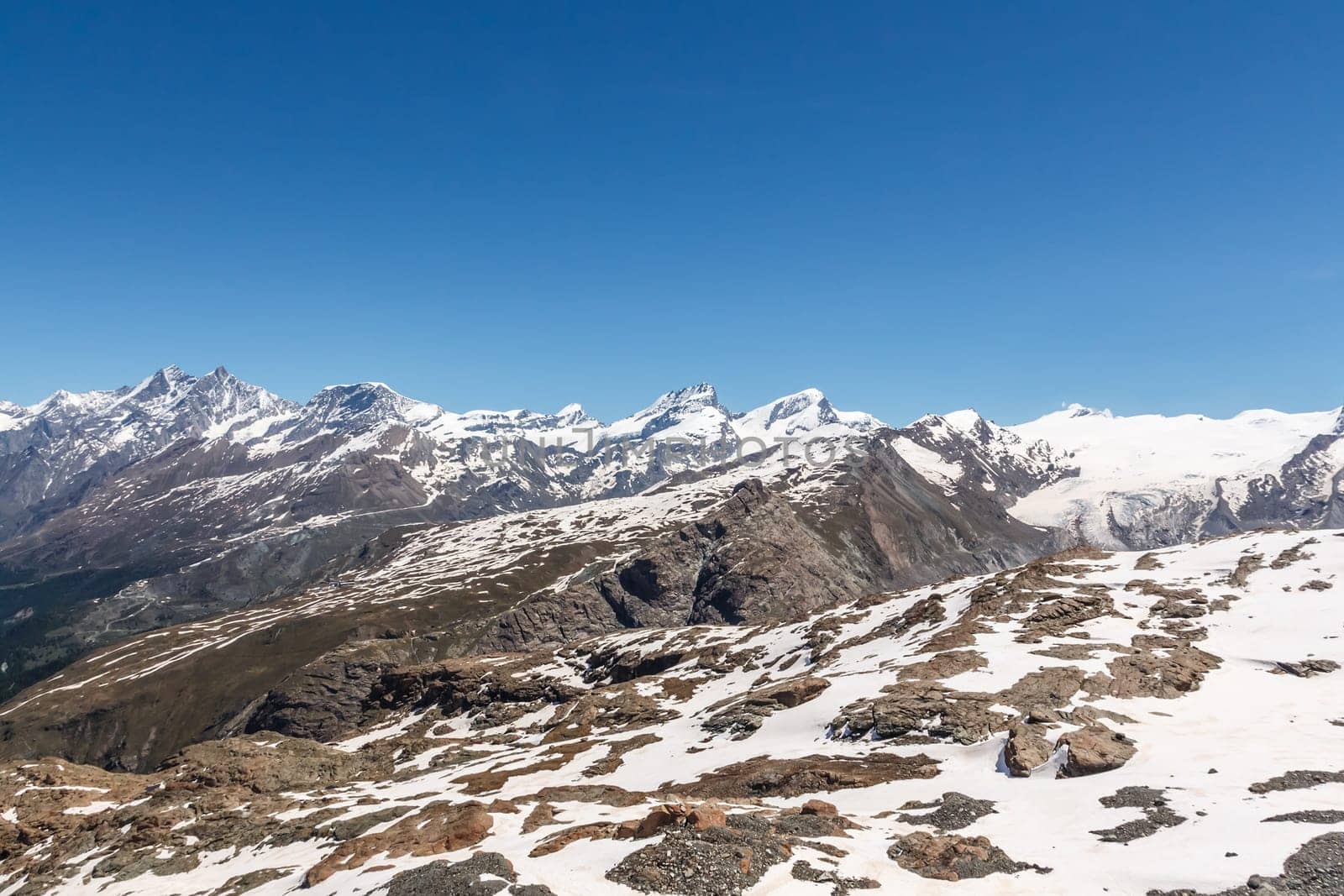 Beautiful Mountain Range Landscape at Matterhorn, Switzerland