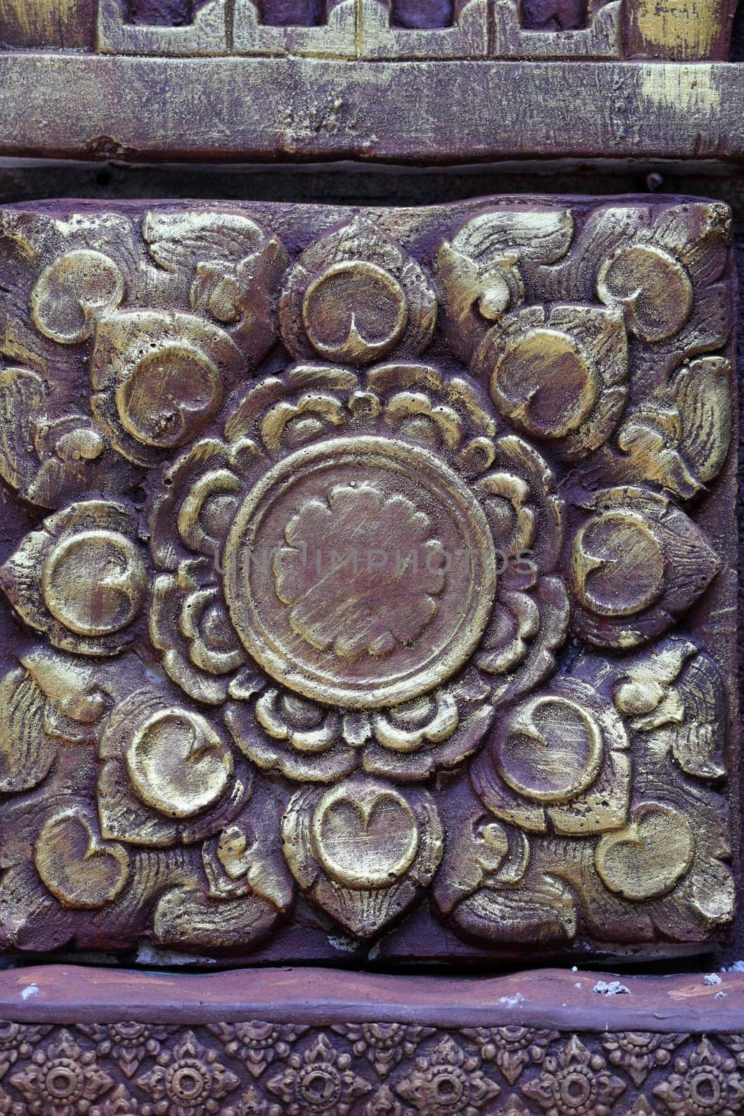 Beautiful pattern on the wall photographed close-up