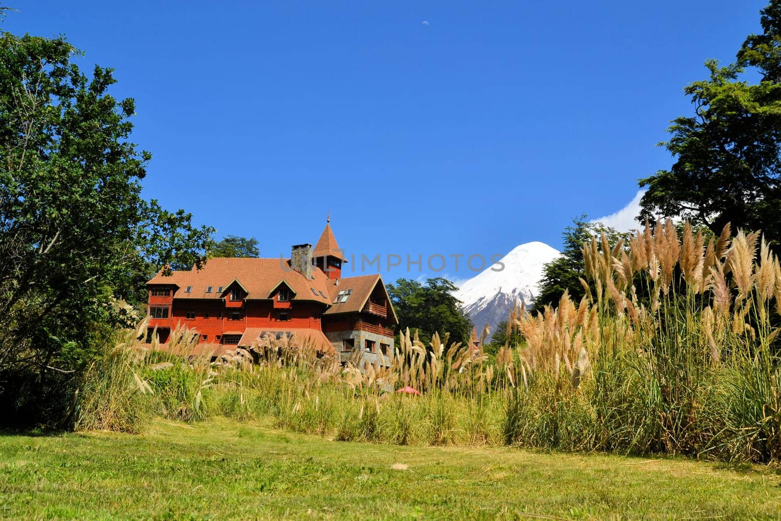 Typical architecture of a house in Puerto Varas, llanquihue Lake, Patagonia, Chile