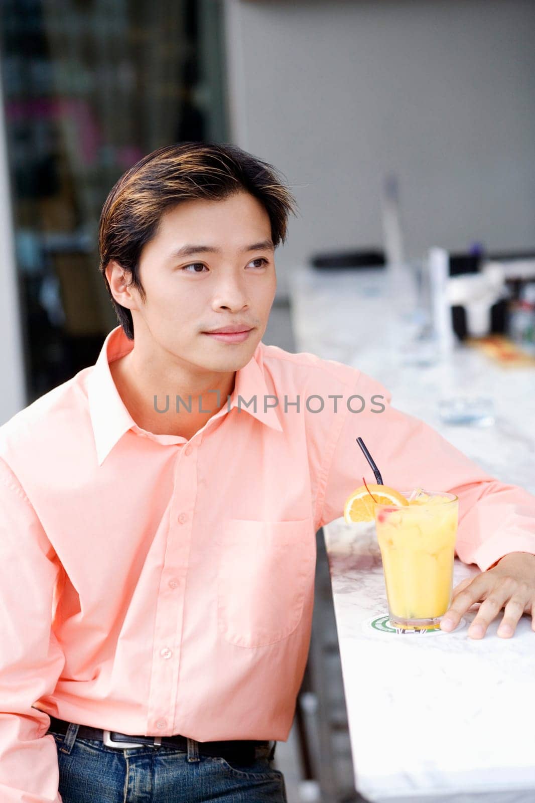 Close-up of a young man thinking