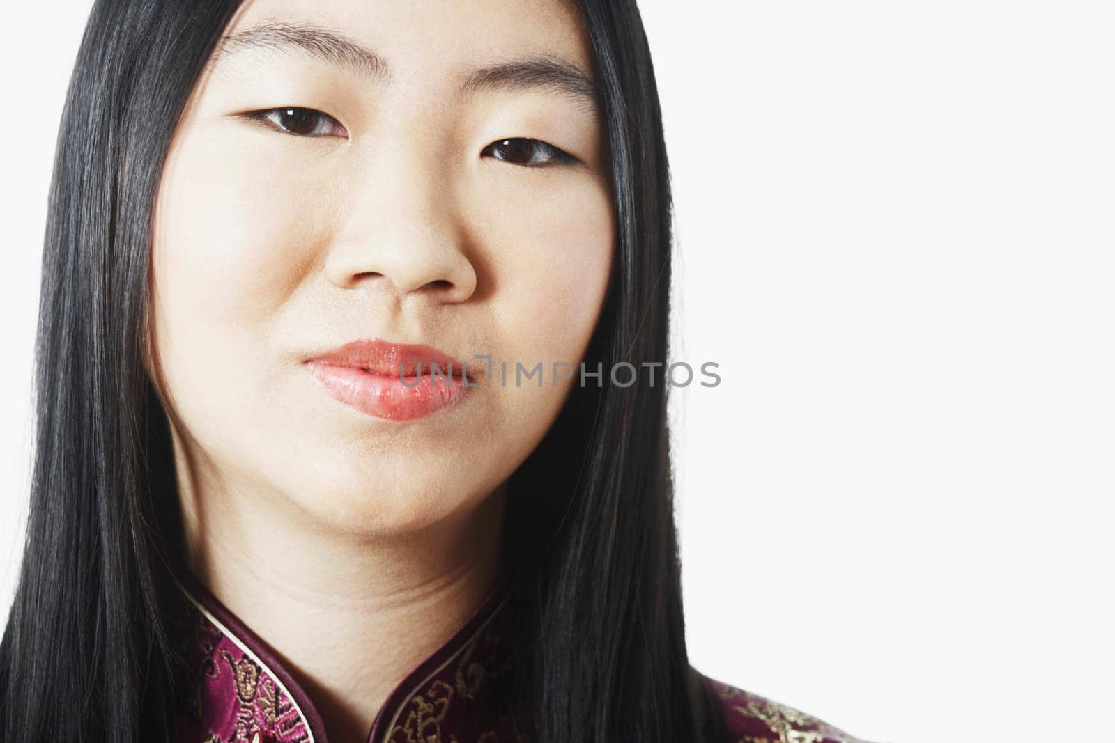 Portrait of a young woman thinking