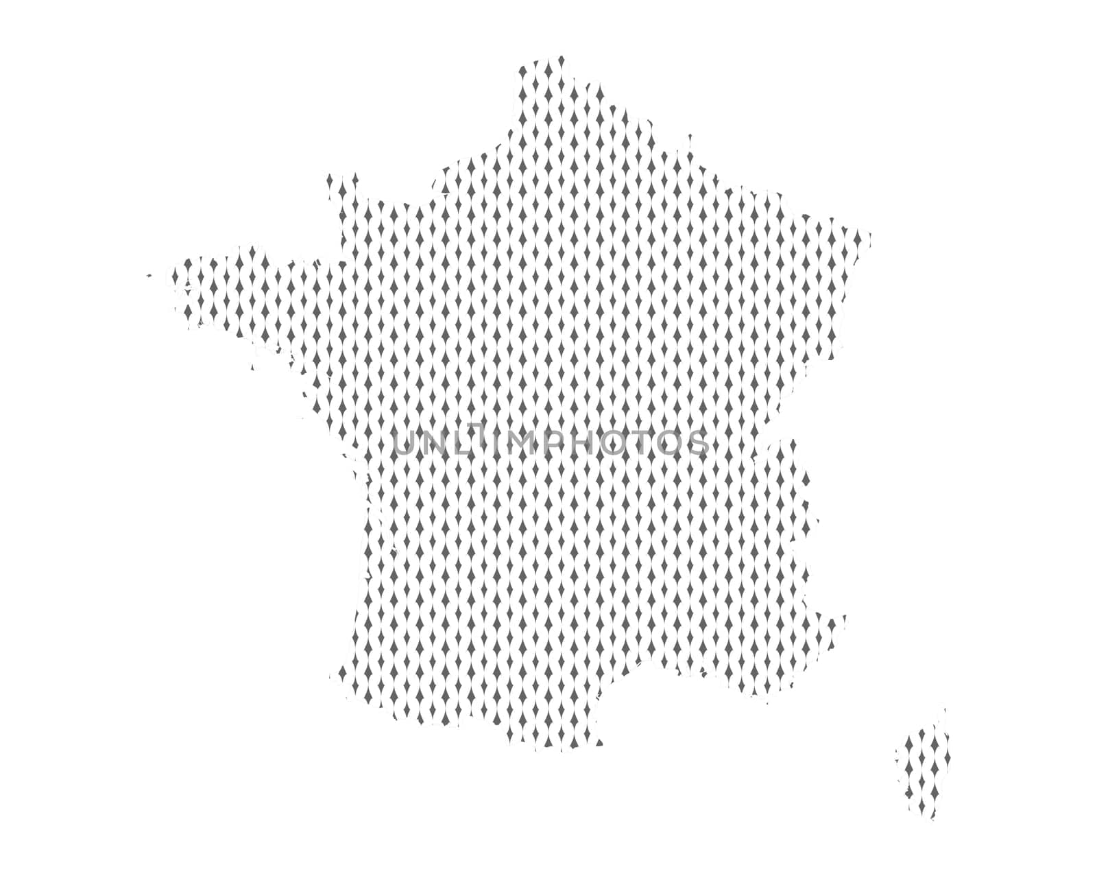 Plain map of France