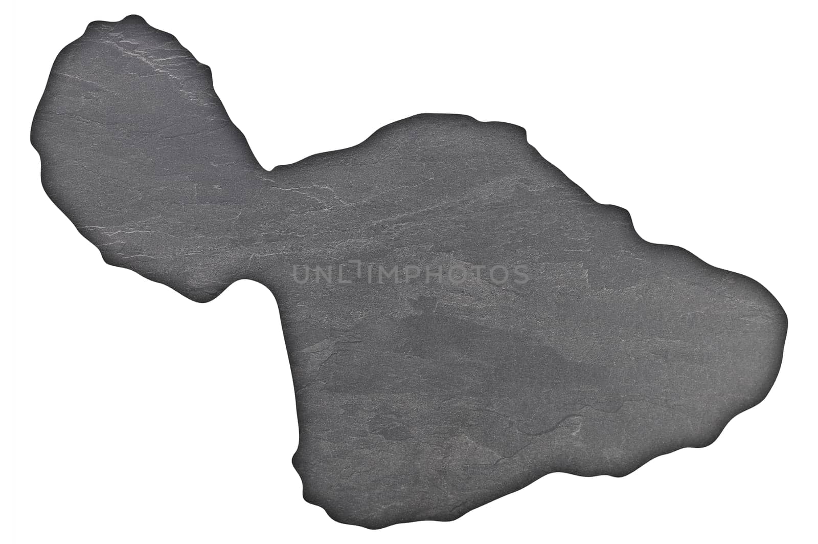 Map of Maui on dark slate