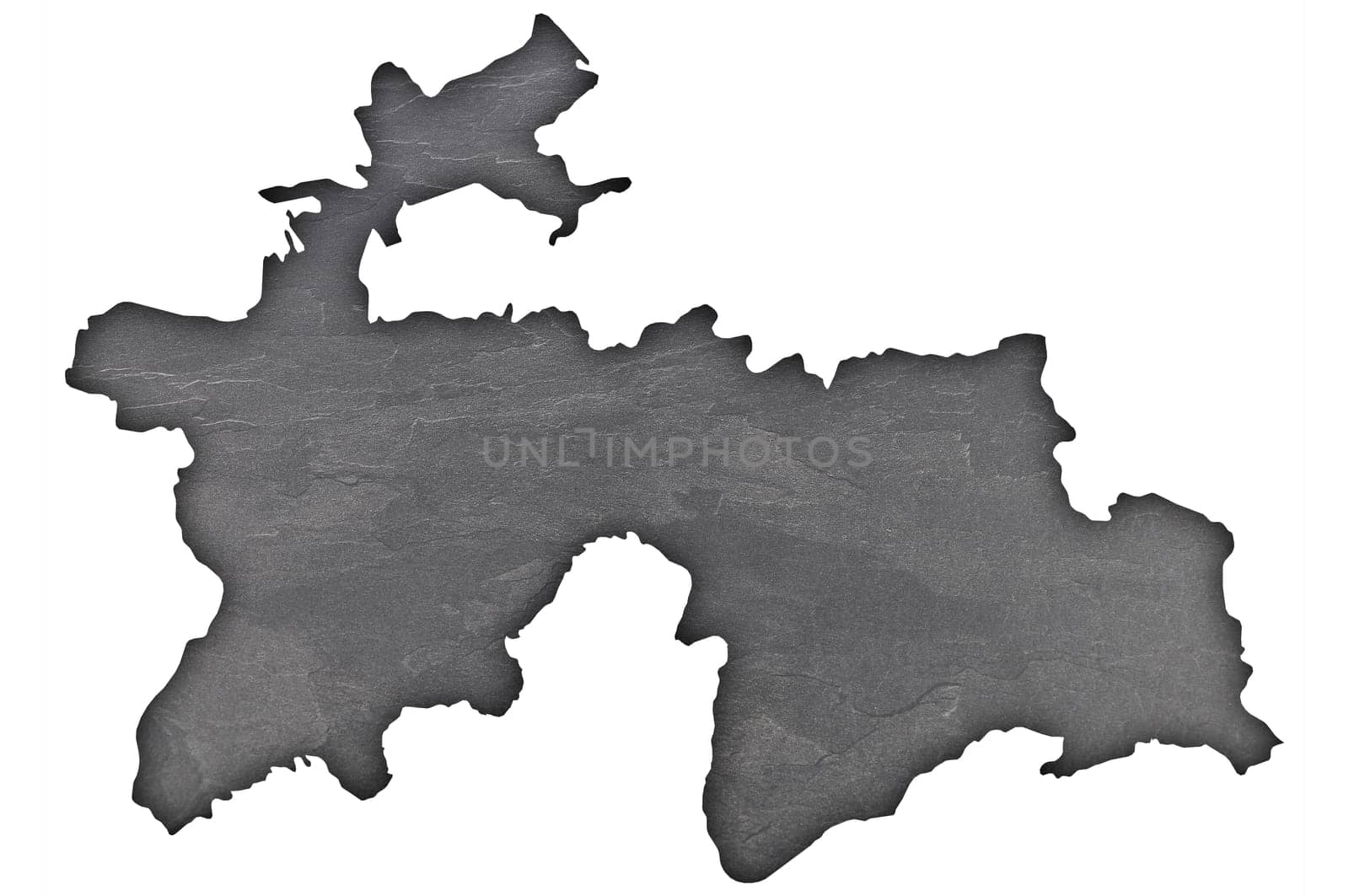 Map of Tajikistan on dark slate