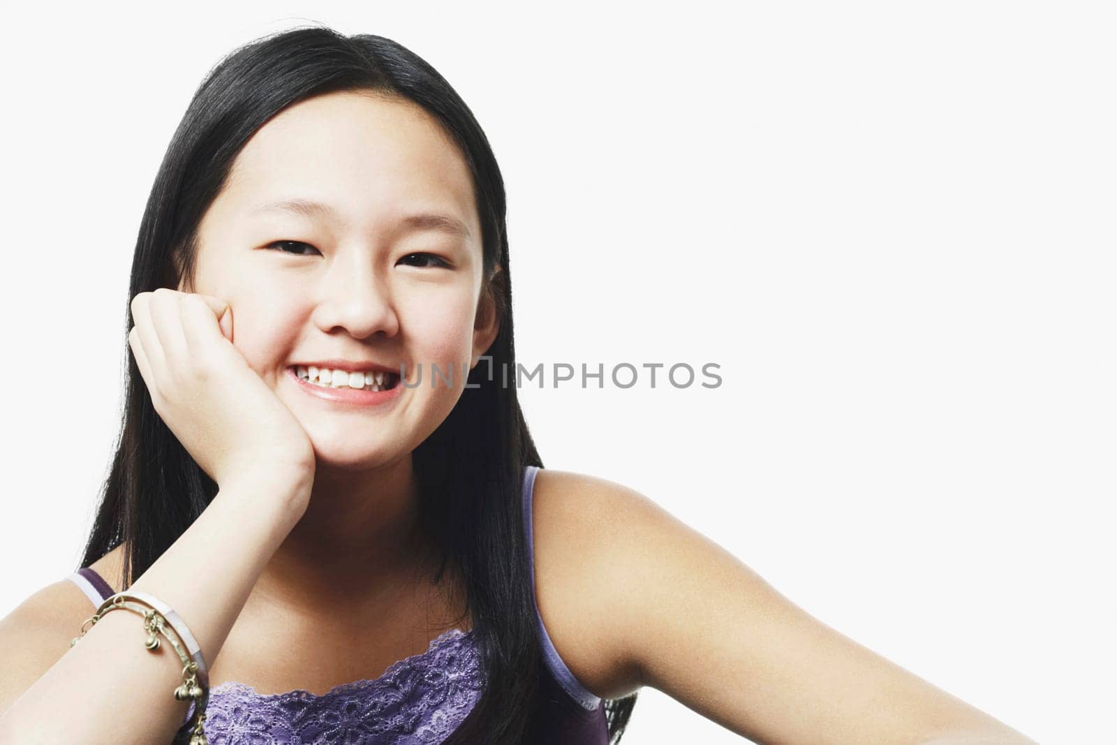 Portrait of a teenage girl smiling