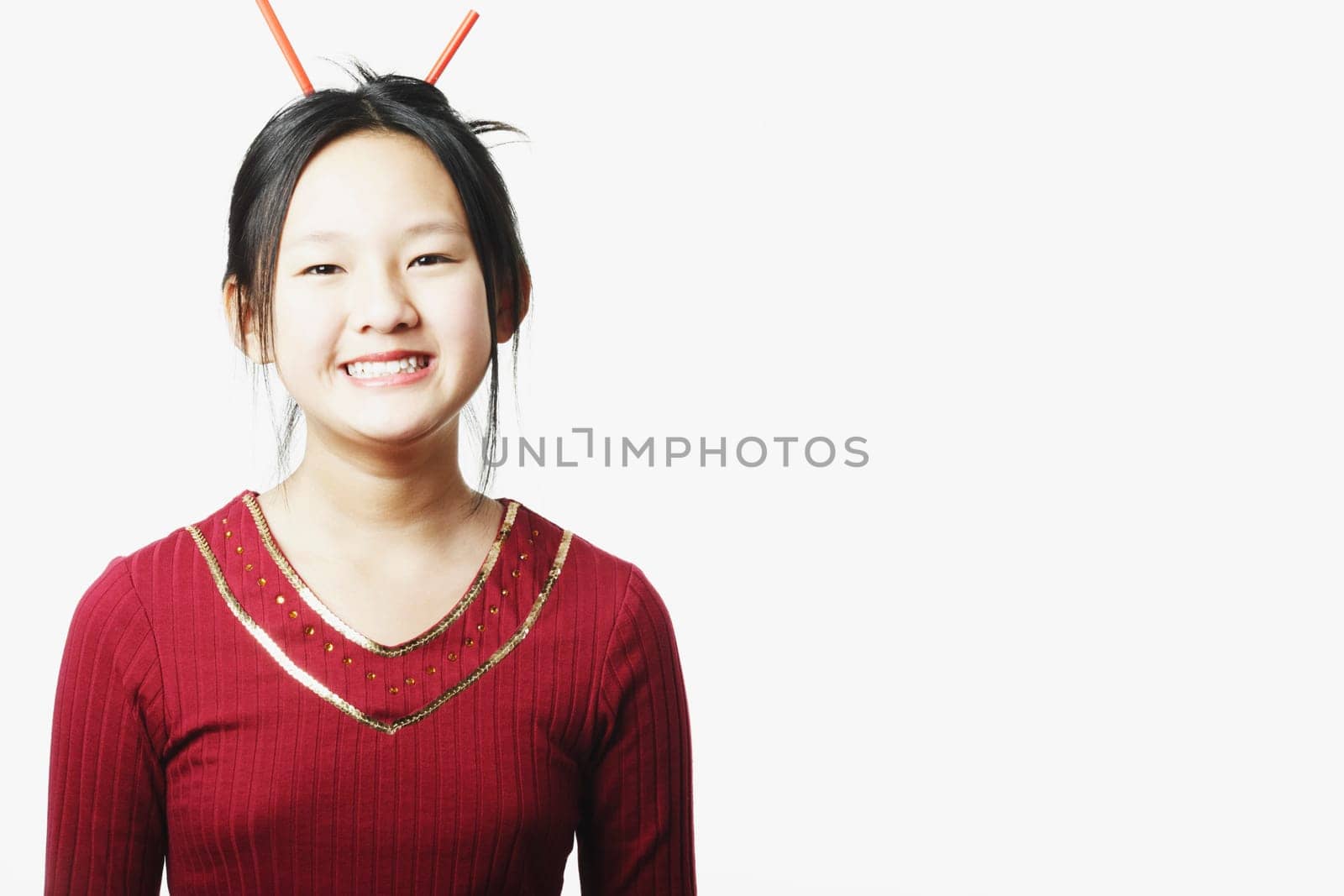 Portrait of a teenage girl smiling