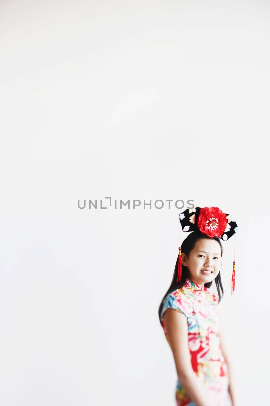 Portrait of a teenage girl smiling