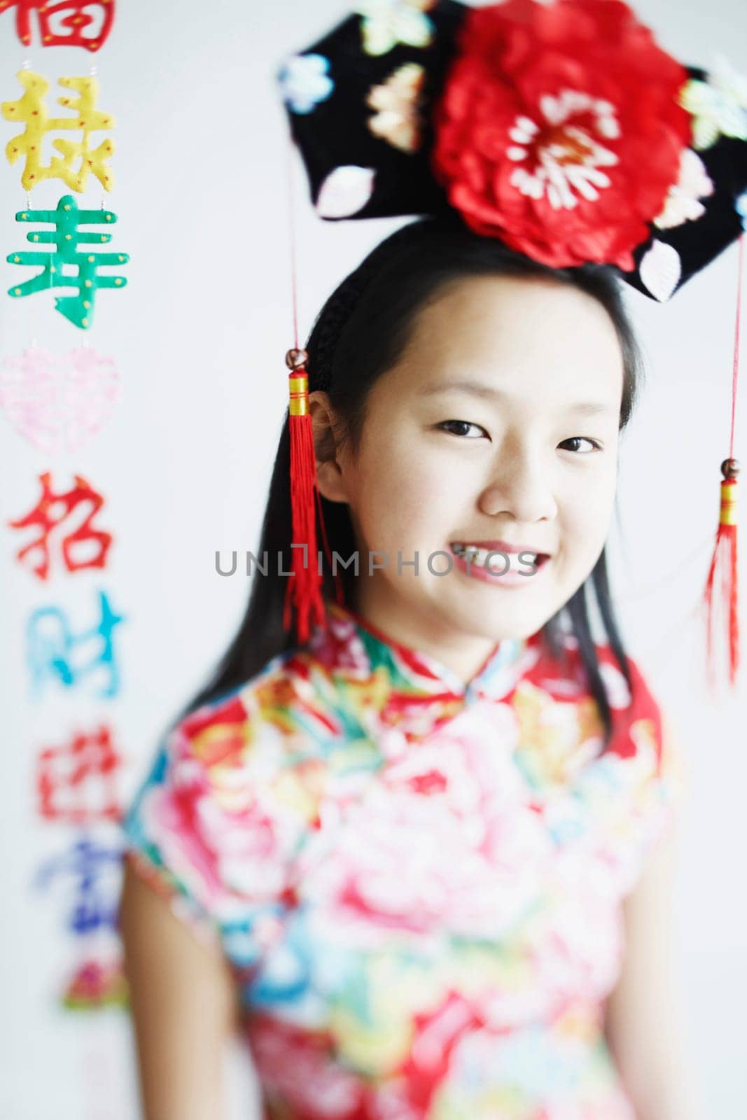 Portrait of a teenage girl smiling