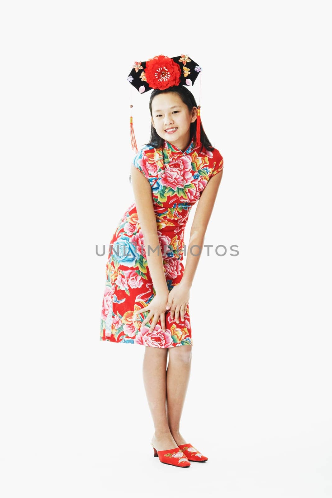 Portrait of a teenage girl posing