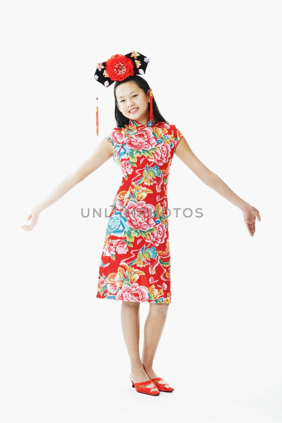 Portrait of a teenage girl posing
